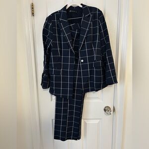 New York & Company Navy Blazer & Pants Suit